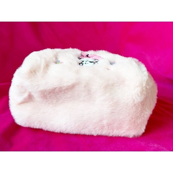 My Melody Embroidery Fuzzy Cosmetic or Pencil/Pen Bag Storage - Picture 7 of 7